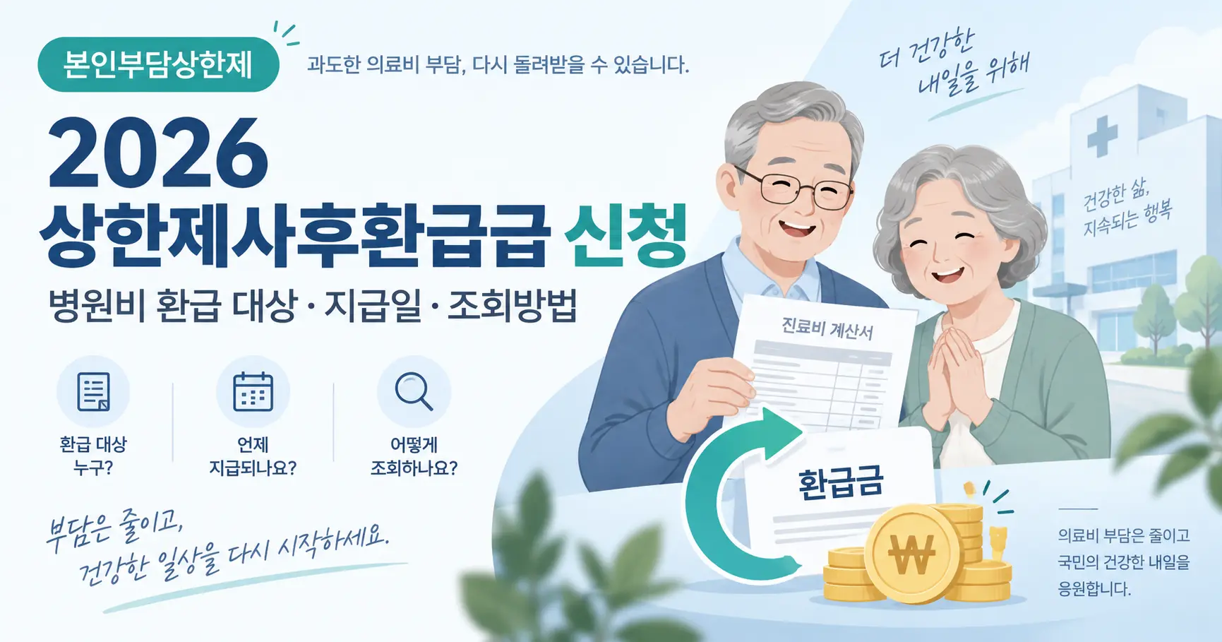 2026 상한제사후환급금 신청 본인부담상한제 병원비 환급 조회